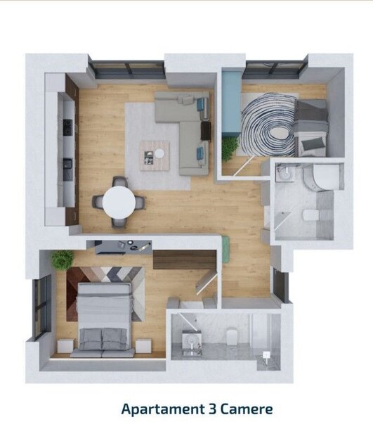 Cortina North - Apt 3 cam, 166500 eur cu TVA 9% inclus - cesiune contr